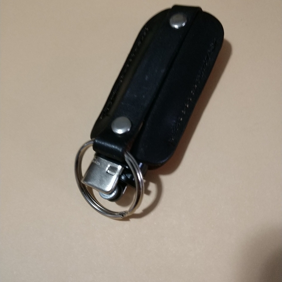 Genuine Leather Key Ring Disposable Lighter Holder Unicorn 🦄 Design Tan New - Picture 5 of 10